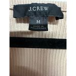 J.Crew Square Neck Ribbed Long Sleeve Basic Shirt Tan Cotton Blend Size Medium Photo 2