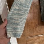 Lucky Brand  Light Blue & Cream Stripes Open Criss-Cross/Wrap Sweater, Sz L Photo 3