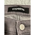 EXPRESS Jeans Womens Size 4R Gray Med Rise Skinny Stretch Leggings Shaping Photo 4
