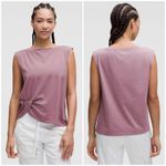 Lululemon Cotton-Blend Twist-Front Tank Top Cyber Violet Size 14 Muscle Tank Photo 1