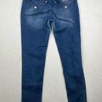 Hudson  Mid Wash Distressed Collen Skinny Stretch Jeans Double Button Size 32 Photo 1