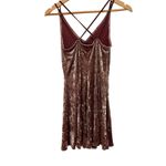 American Eagle  Crushed Velvet Mini  Babydoll Skater Dress Y2K Sz Small Fairycore Photo 1