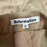 Reformation Mason Wide Leg Pants Trousers Tencel Lyocell Khaki Tan 6 Short Photo 5