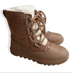 Sorel NWOB  Joan of Arctic Next Lite Shearling-Trimmed Leather Boots Photo 3