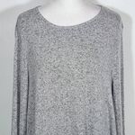 Old Navy  Gray Knee-Length Swing Dress Size Large Gray Long Sleeve Knit Dress Photo 2