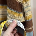 Cotton & Rye Outfitters Womens Stripe Hooded Knit Sweatshirt M Boho Gyaru Brown Size M Photo 7