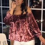 Hollister Off The Shoulder Velvet Shirt Photo 3