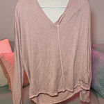 Good hYOUman  Light Pink V-Neck Long Sleeve Top Photo 0
