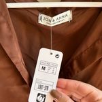 Urban Outfitters NWT brown silky button down Photo 2