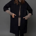 Jarbo Monroe Double Face Button Front Pocket Over Coat in Black Size 1 (L 12 Photo 0