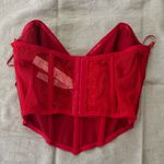 Victoria's Secret  Red Satin Corset Top Photo 2