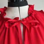 Violet+Claire Cherry Red tie neck blouse coquette girl aesthetic Photo 3