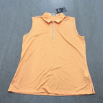 Callaway  Women's Opti-Dri Peach Sleeveless 1/4 Zip Golf Polo Shirt Size L Photo 0