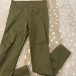 Athleta olive green seamless full length leggings women’s size medium Photo 3