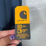 Carhartt Force Women M Blue Cross Flex V Neck Scrub Top Shirt Pockets Stretch Photo 4