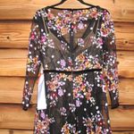 Mac Duggal NWT  Black Floral Embroidered Tea Length Dress Photo 10