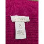 Chico's  Silk Angora Blend Dark Pink Cardigan Sweater Size 3 XL - 16/18 Photo 2