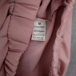 Pink Belted Wide Leg Boho Pull On Straight Leg Elastic Trousers Pant M Medium Photo 5