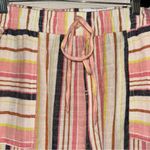 Westbound  Island Crop striped pants, wide legs, frayed hem, Petite, XL Photo 6