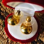 Trifari  Vintage Gold Crystal Tear Drop Earrings Photo 11