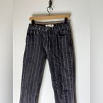 Reformation  Mid Rise Skinny Black White Pinstripe Jeans Size 26 Photo 2