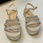 Copper Key  Silver Rhinestone Sandals Size 8.5M Photo 1