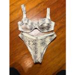 Montce Snake Rib Bikini SET Tan Size M Photo 4