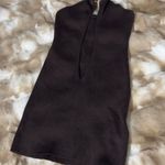 Chic Backless Brown Halter Dress Size XS Photo 3