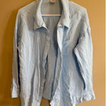 Shade & Shore Shade Shore Light Blue Gauze Button Down Shirt Women's Size L Photo 0