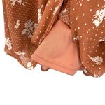 Fourteen & 9th Peach Tiered Flowy Polkadot Floral Ruffle Dress Long Sleeve Photo 8