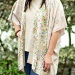 Matilda Jane  Floral Kimono Cardigan - Beige and Multicolor Photo 0