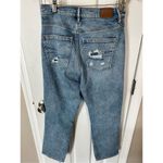 American Eagle high waisted stretchy ripped jeans size 4 blue jeans wide leg Photo 5