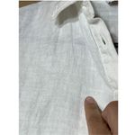 ZARA  Linen‎ White Button Front Blouse Size Small Photo 3