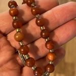 Necklace Beads Medallion Hippie Bohemian Earthy Brown Burnt Orange Photo 5