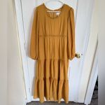 Rachel Parcell  Textured Yellow Tiered Maxi Dress Photo 1