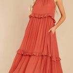 Listicle Rust Maxi Dress (S) Photo 0