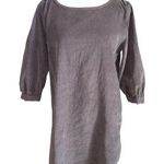 Lolly Wolly Doodle Women’s Gray 3/4 Sleeve Shift Tunic Mini Dress Size Large Photo 0