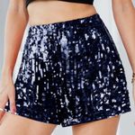 NWT MANER Women’s High Waisted‎ Sparkly Sequin Party Shorts Photo 2