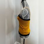 ZARA  Knit Mustard Yellow Black Lace Camisole Top. Small. Soft. Stretchy. Sexy. Photo 2