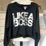 Miss Popular Black Top Hoodie Long Sleeve 1X Photo 1