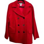 Pendleton  Red 100% Virgin Wool Pea Coat Size XL Photo 0