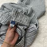 Old Navy NWOT  Pants 3X Linen Stripe Blue White Wide Leg Pull Up High Waist Photo 5