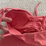 Derek Heart  Ribbed Crop Tank Top Size M Pink Padded Photo 2