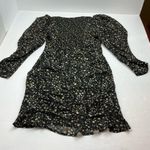 ASTR  the Label Victoria Long Sleeve Mini Dress Black Blush Ditsy Size Medium NEW Photo 13