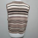 st. john's bay Taupe & Brown Tribal Vneck Sweater Vest Size Large Photo 4