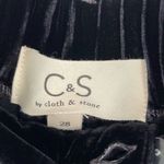 Cloth & Stone C&S by Womens Wide Leg Velvet Pants Black Size 28 NWOT Photo 4