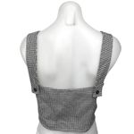 Revolve x By the Way Black White Houndstooth Square Neck Strap Crop Tank Top M Photo 2