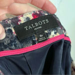 Talbots  • Pink Grey Navy Floral Pencil Skirt Photo 4