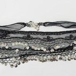 Belly Dancing Silver Embellished Costume Adjustable Tie Waist Belt One Size Black Photo 0