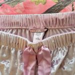 Victoria's Secret pink crushed velvet ribbon pajama frill shorts Photo 4